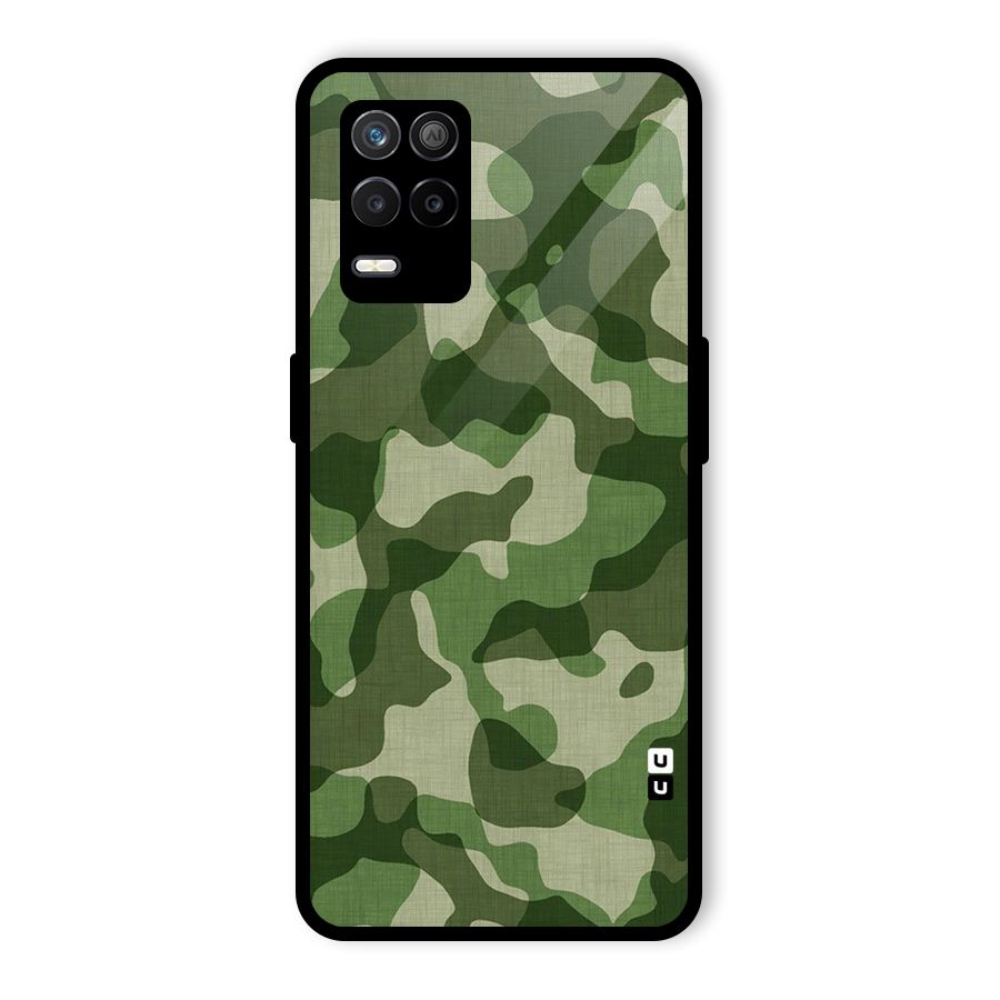 Camouflage Pattern Art Glass Back Case for Realme 9 5G