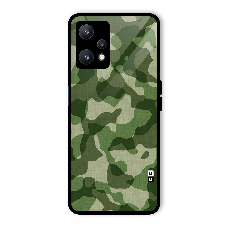 Camouflage Pattern Art Glass Back Case for Realme 9 Pro 5G