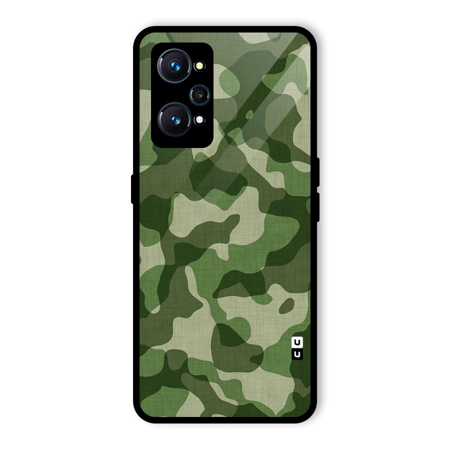 Camouflage Pattern Art Glass Back Case for Realme GT Neo2