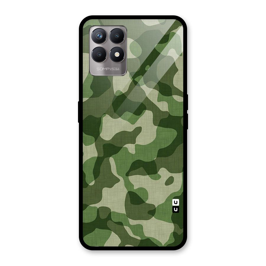 Camouflage Pattern Art Glass Back Case for Realme Narzo 50