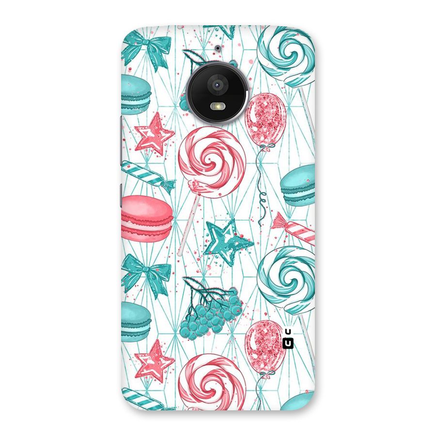 Candies And Macroons Back Case for Moto E4 Plus