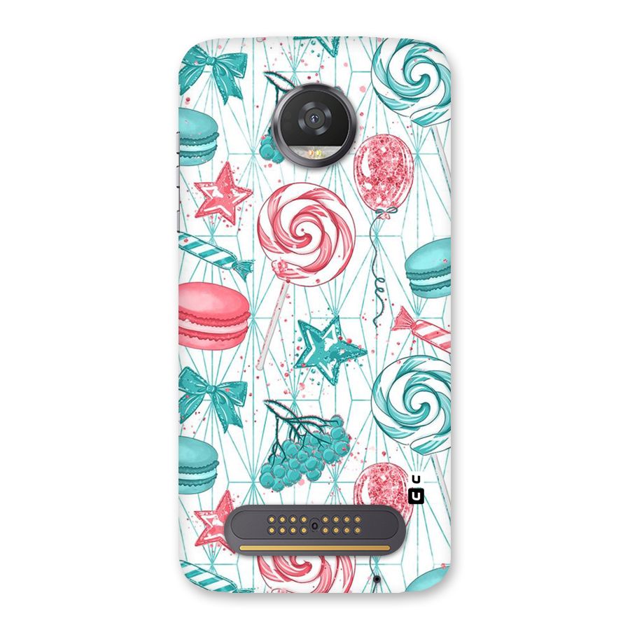 Candies And Macroons Back Case for Moto Z2 Play