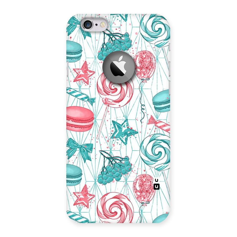 Candies And Macroons Back Case for iPhone 6 Logo Cut