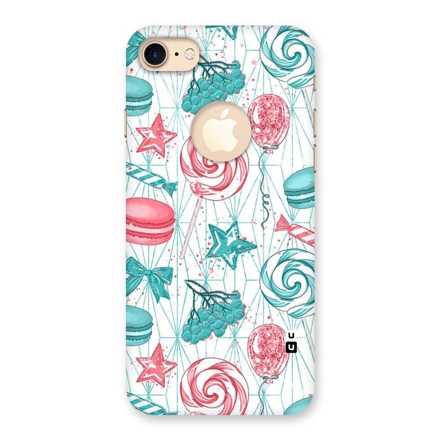 Candies And Macroons Back Case for iPhone 7 Logo Cut