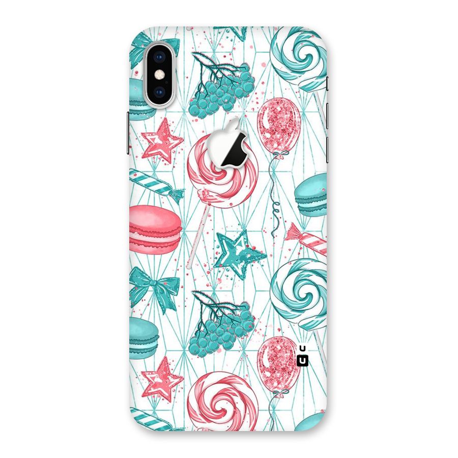 Candies And Macroons Back Case for iPhone XS Max Apple Cut