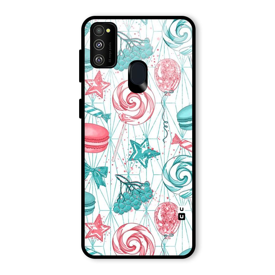 Candies And Macroons Glass Back Case for Galaxy M30s
