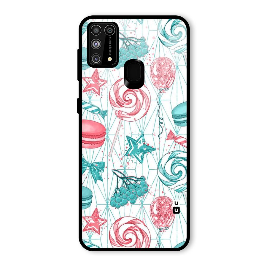 Candies And Macroons Glass Back Case for Galaxy M31