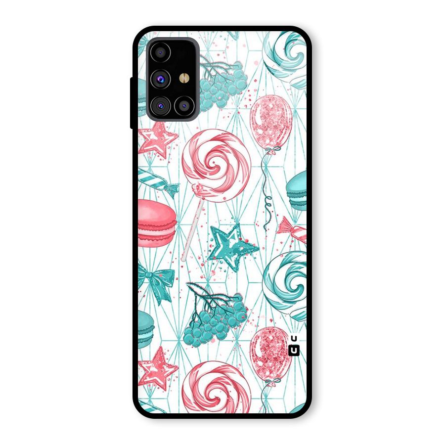 Candies And Macroons Glass Back Case for Galaxy M31s