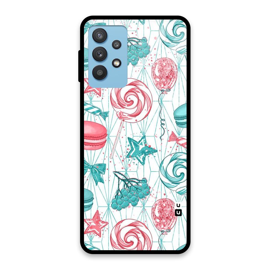 Candies And Macroons Glass Back Case for Galaxy M32 5G