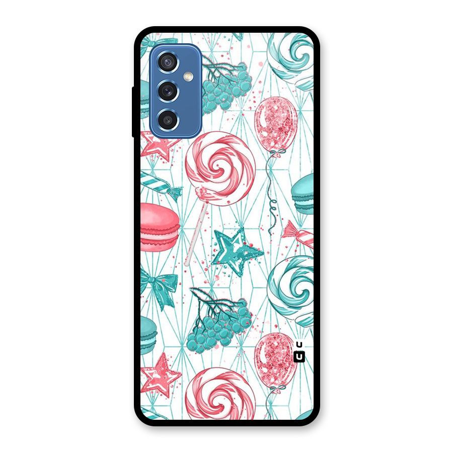 Candies And Macroons Glass Back Case for Galaxy M52 5G