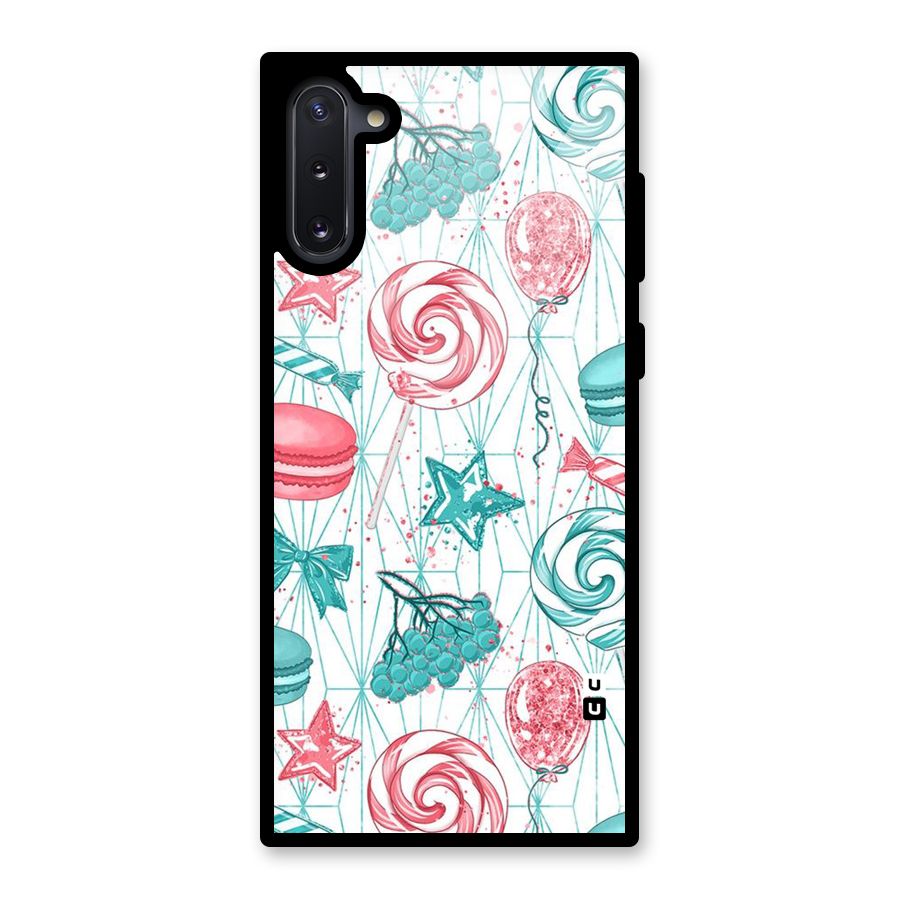 Candies And Macroons Glass Back Case for Galaxy Note 10