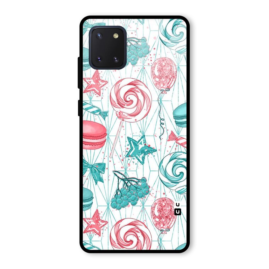 Candies And Macroons Glass Back Case for Galaxy Note 10 Lite