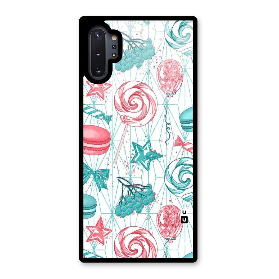 Candies And Macroons Glass Back Case for Galaxy Note 10 Plus