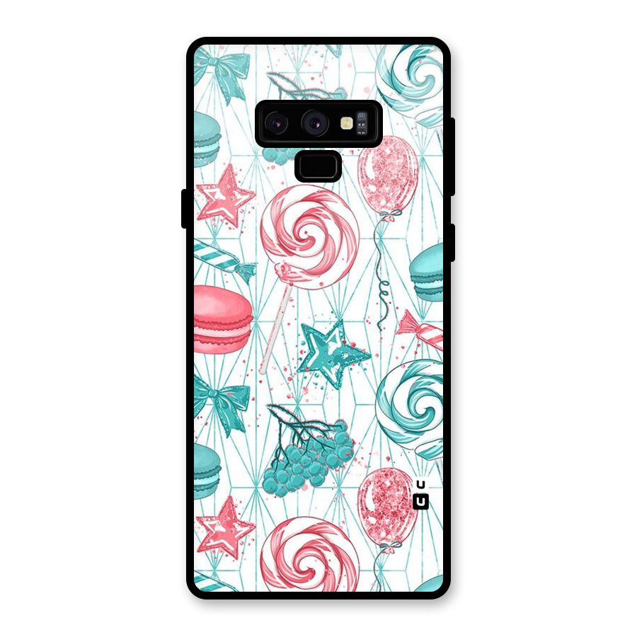 Candies And Macroons Glass Back Case for Galaxy Note 9
