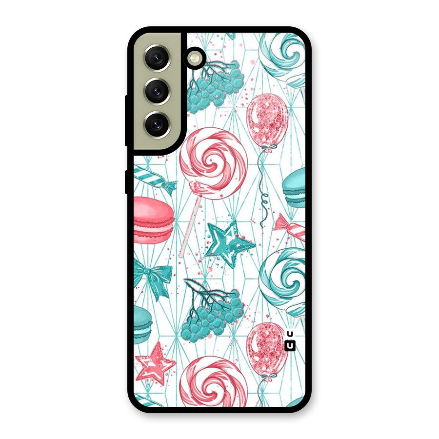 Candies And Macroons Glass Back Case for Galaxy S21 FE 5G