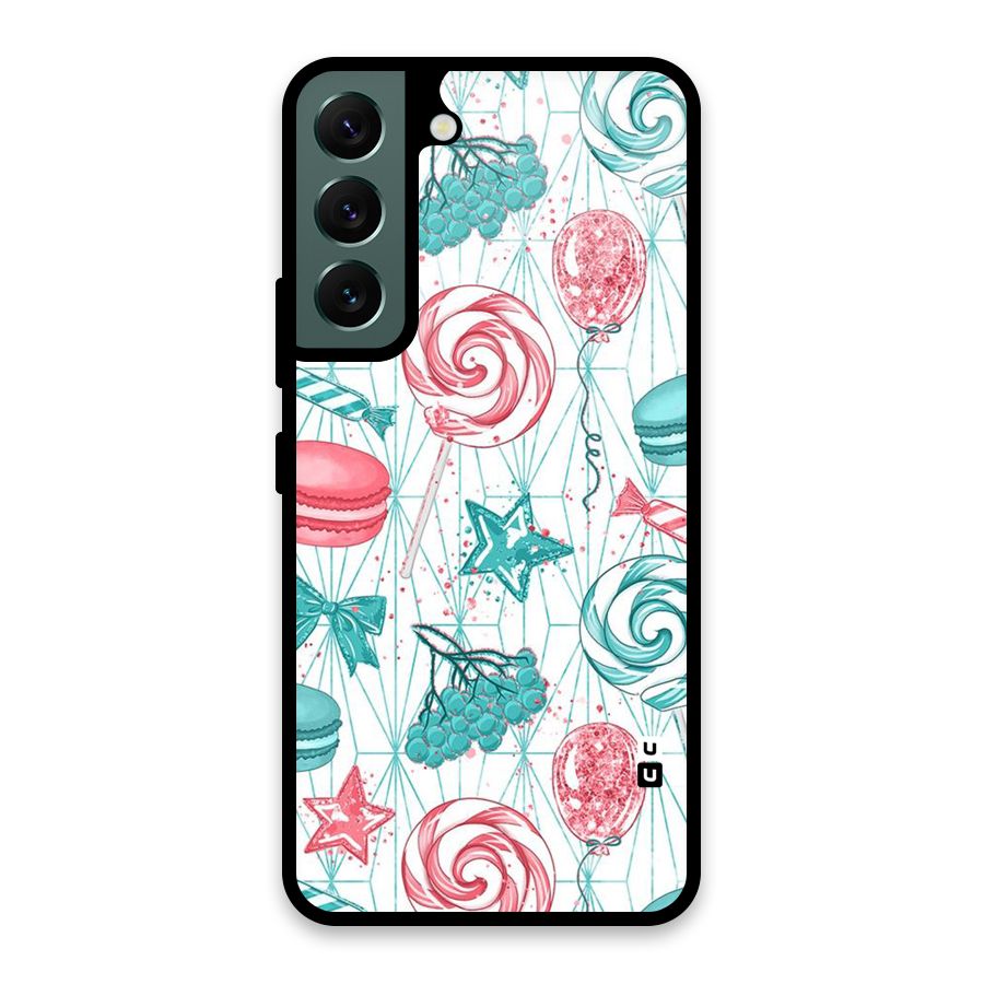 Candies And Macroons Glass Back Case for Galaxy S22 5G