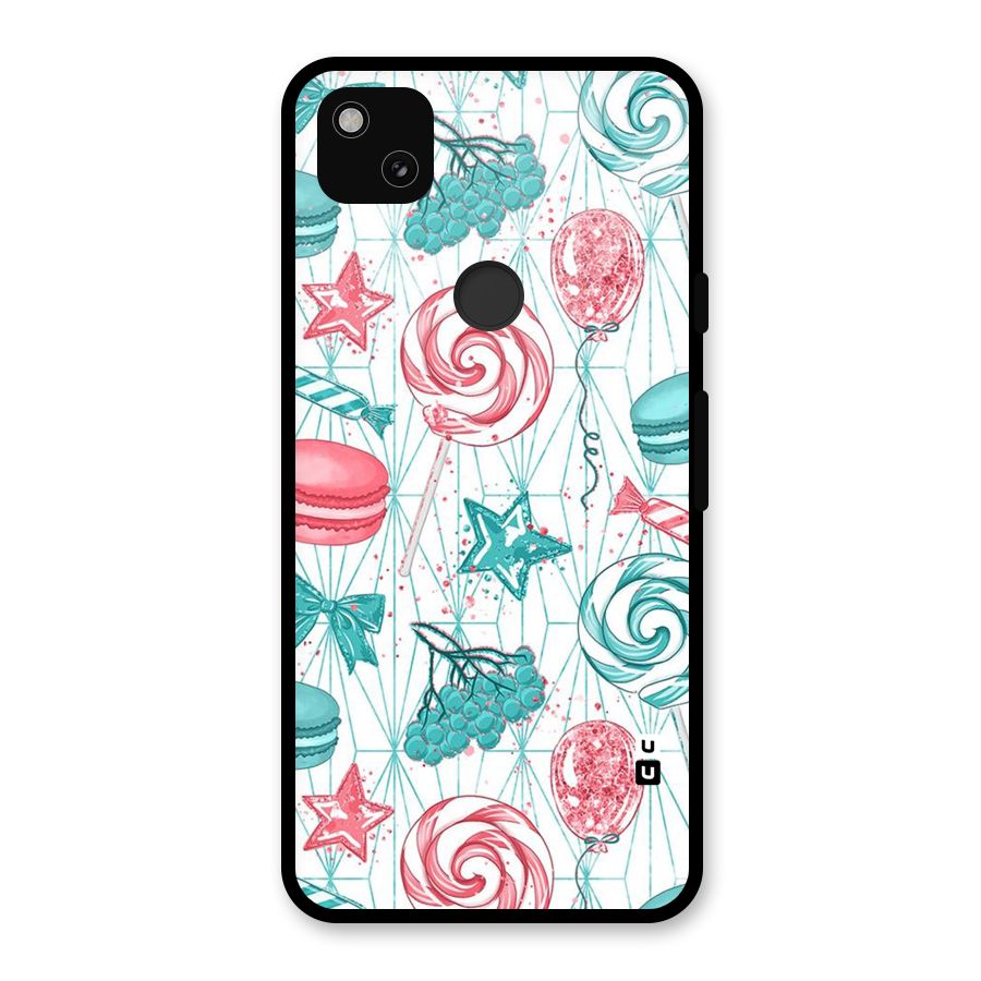 Candies And Macroons Glass Back Case for Google Pixel 4a