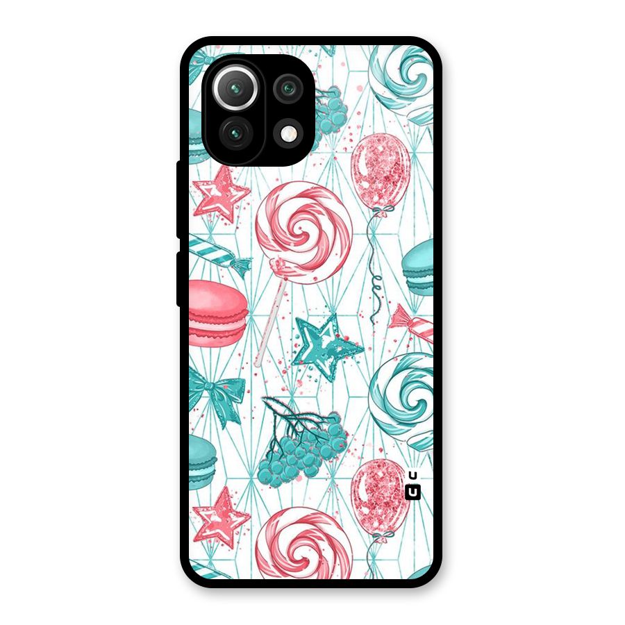 Candies And Macroons Glass Back Case for Mi 11 Lite NE 5G