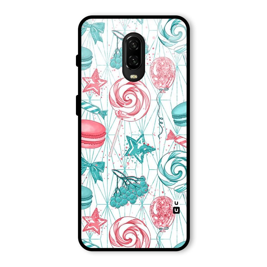 Candies And Macroons Glass Back Case for OnePlus 6T