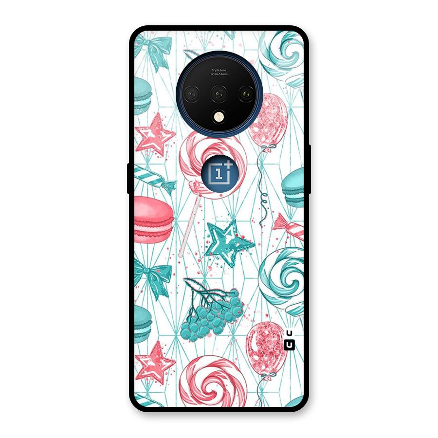 Candies And Macroons Glass Back Case for OnePlus 7T