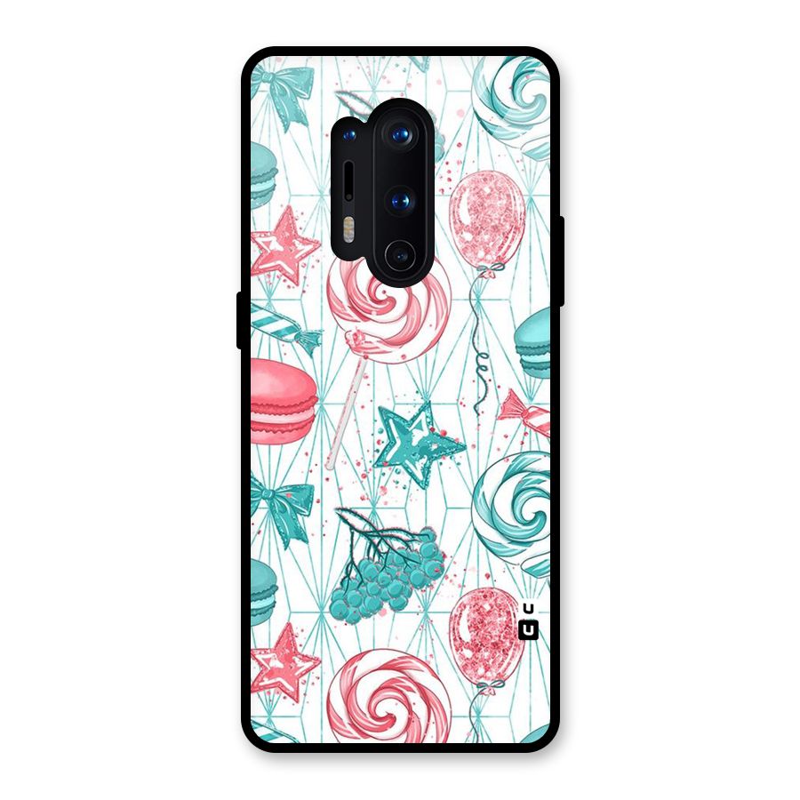 Candies And Macroons Glass Back Case for OnePlus 8 Pro