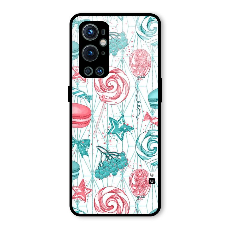 Candies And Macroons Glass Back Case for OnePlus 9 Pro