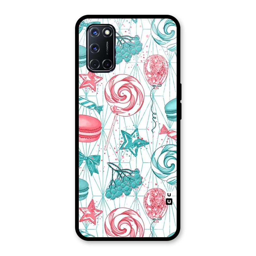Candies And Macroons Glass Back Case for Oppo A52