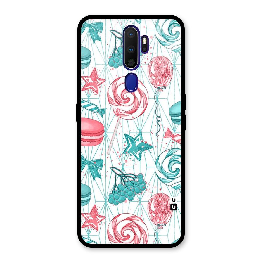 Candies And Macroons Glass Back Case for Oppo A9 (2020)