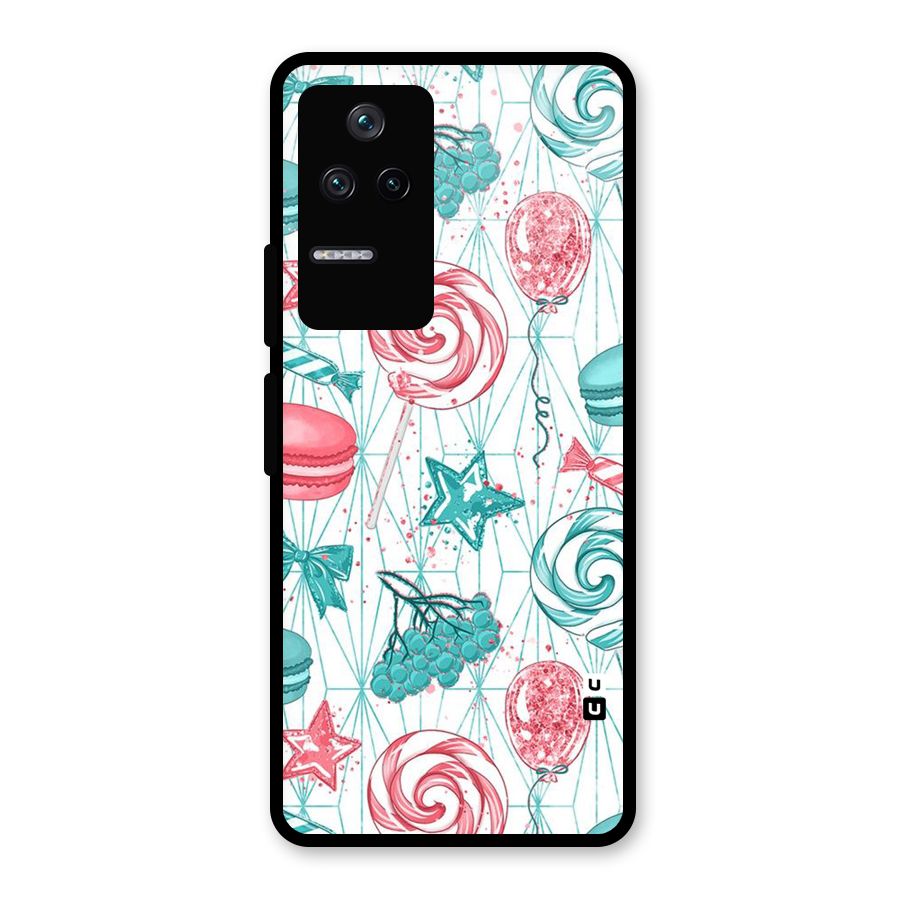 Candies And Macroons Glass Back Case for Poco F4 5G