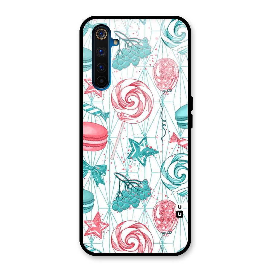 Candies And Macroons Glass Back Case for Realme 6 Pro