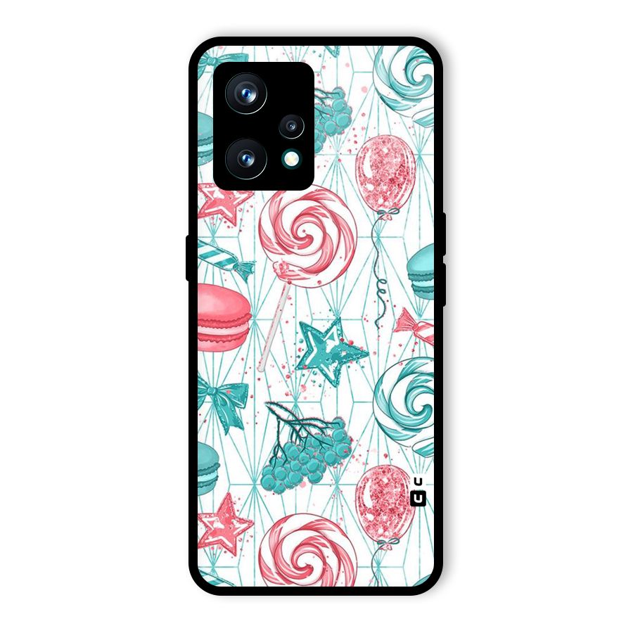 Candies And Macroons Glass Back Case for Realme 9 Pro Plus 5G