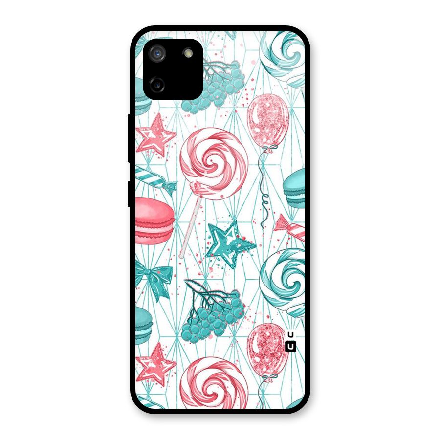 Candies And Macroons Glass Back Case for Realme C11