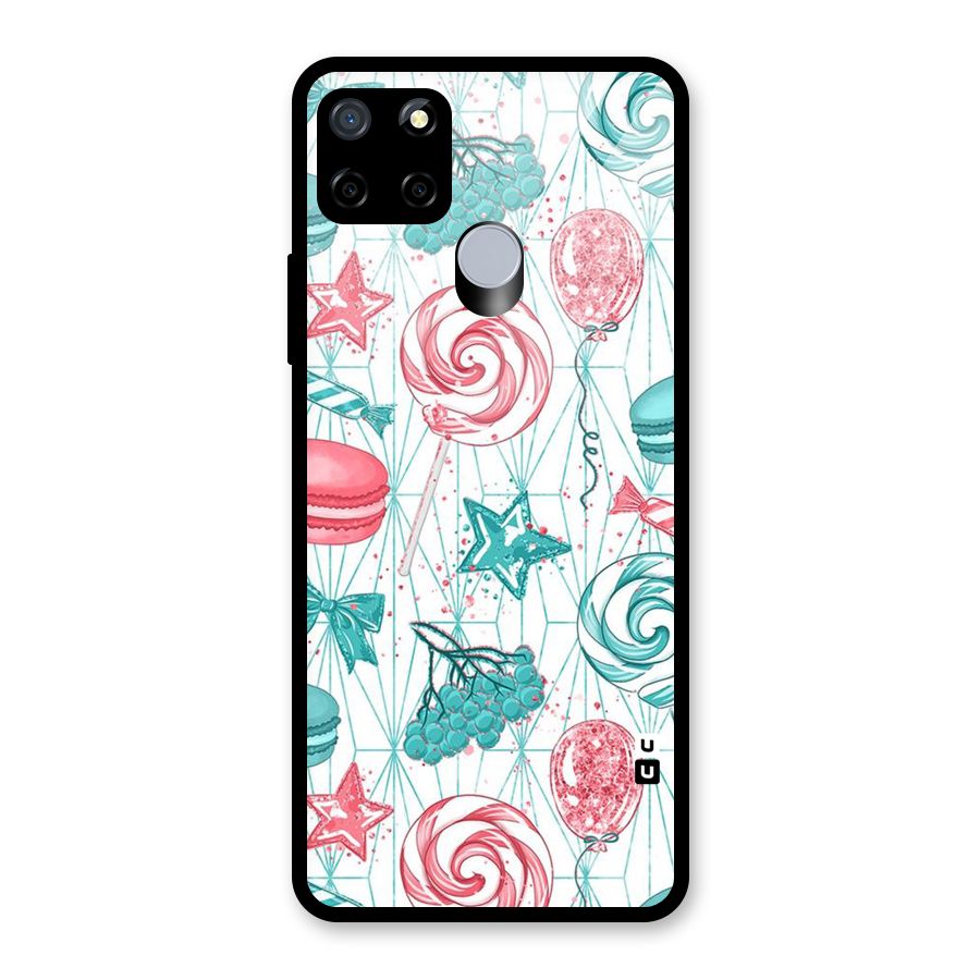 Candies And Macroons Glass Back Case for Realme Narzo 20