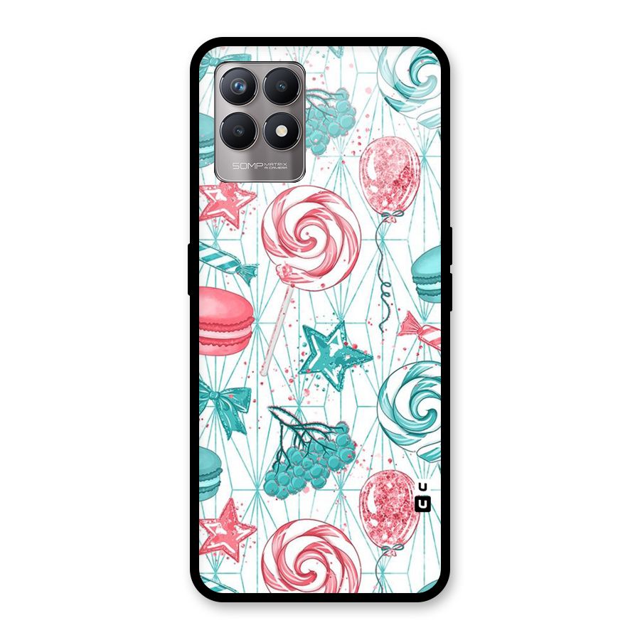 Candies And Macroons Glass Back Case for Realme Narzo 50