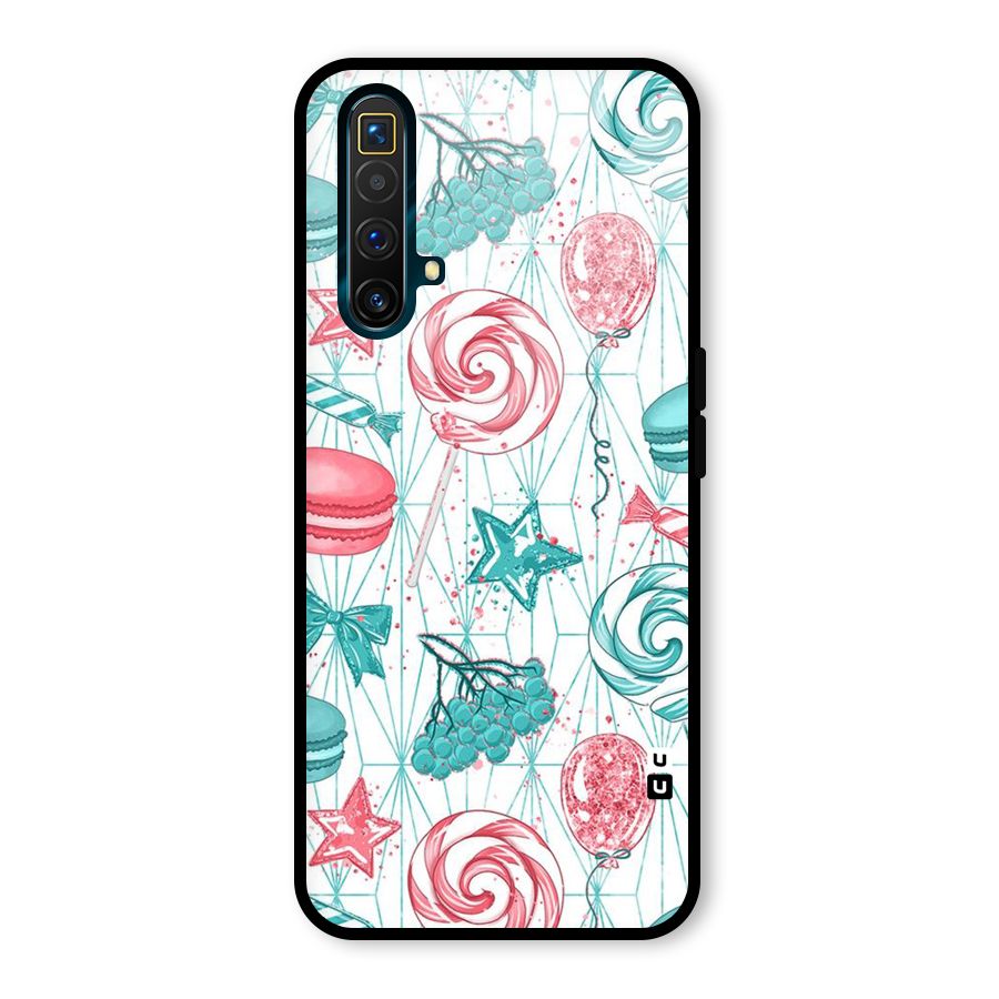 Candies And Macroons Glass Back Case for Realme X3