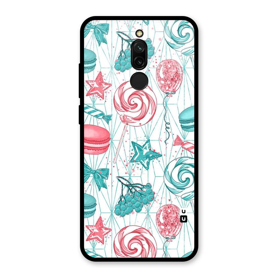 Candies And Macroons Glass Back Case for Redmi 8