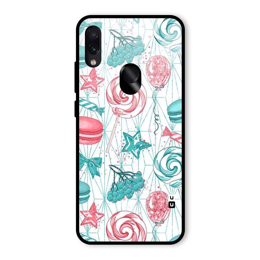 Candies And Macroons Glass Back Case for Redmi Note 7S