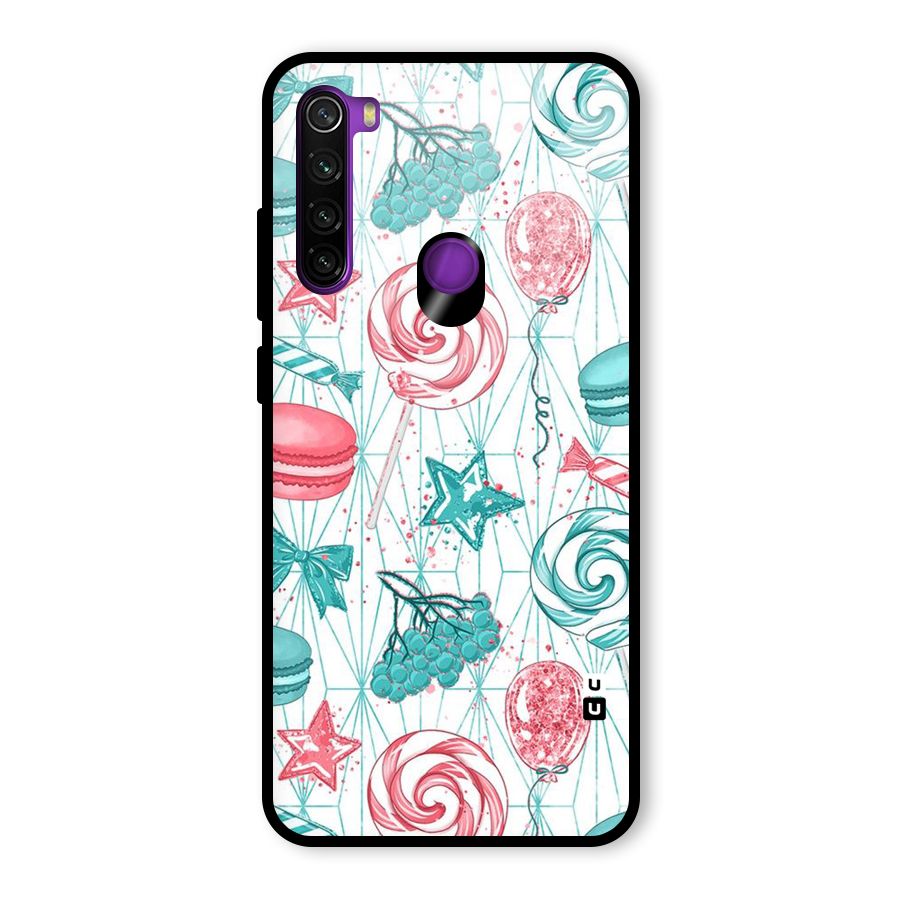 Candies And Macroons Glass Back Case for Redmi Note 8