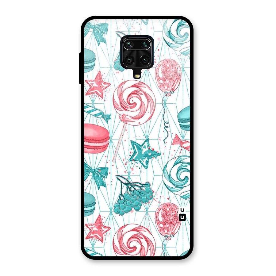 Candies And Macroons Glass Back Case for Redmi Note 9 Pro
