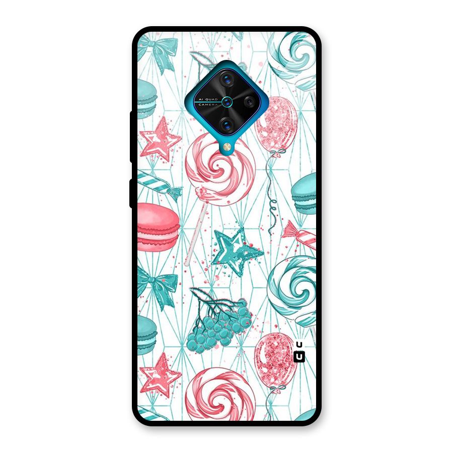 Candies And Macroons Glass Back Case for Vivo S1 Pro