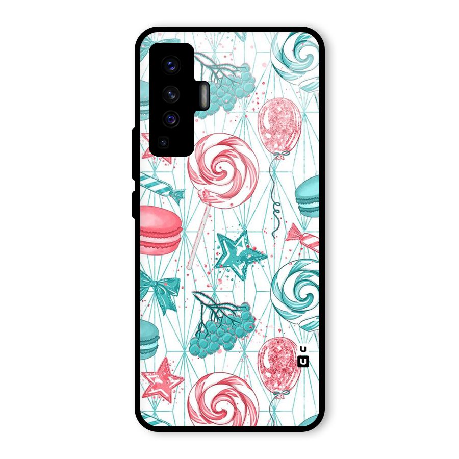 Candies And Macroons Glass Back Case for Vivo X50