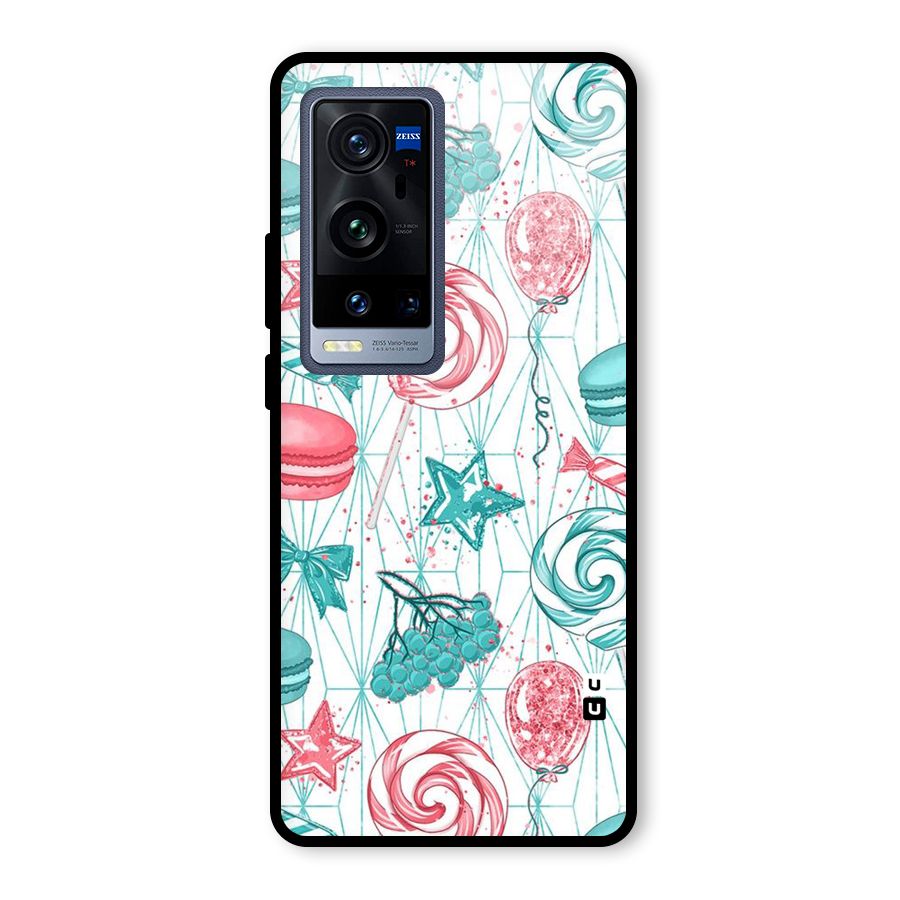 Candies And Macroons Glass Back Case for Vivo X60 Pro Plus