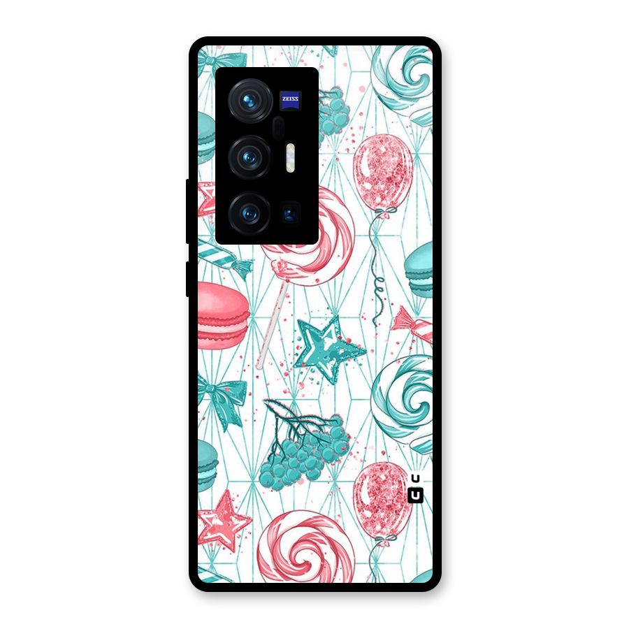 Candies And Macroons Glass Back Case for Vivo X70 Pro Plus