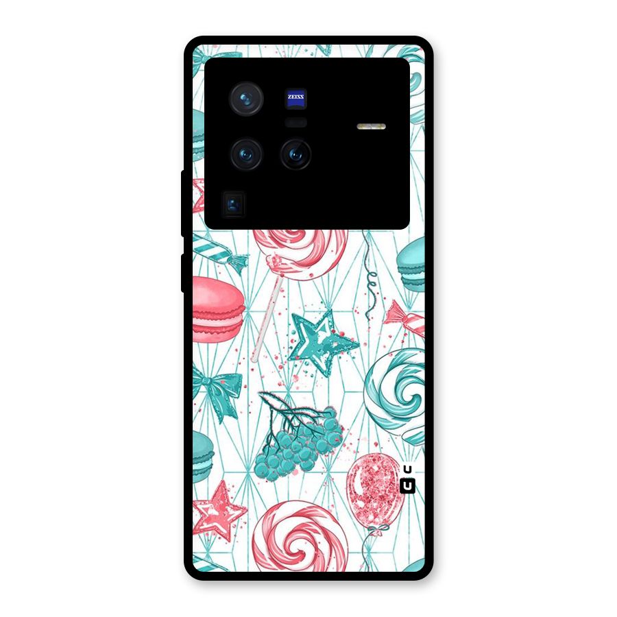 Candies And Macroons Glass Back Case for Vivo X80 Pro