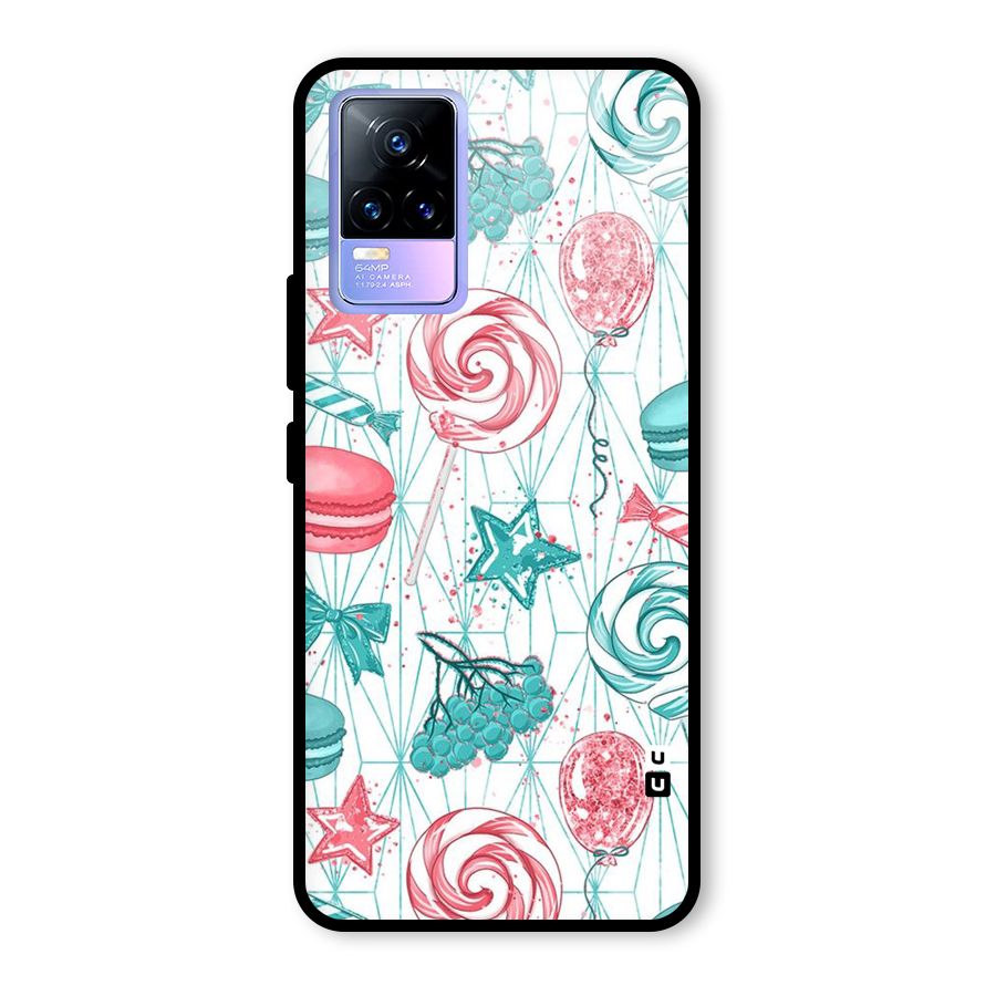 Candies And Macroons Glass Back Case for Vivo Y73