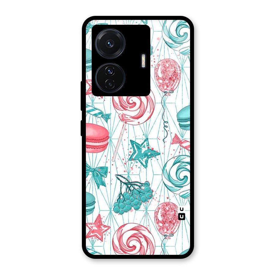 Candies And Macroons Glass Back Case for Vivo iQOO Z6 Pro