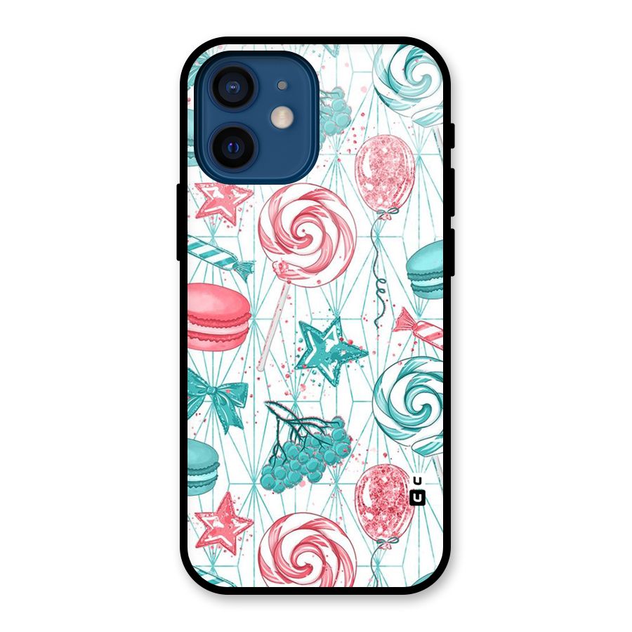 Candies And Macroons Glass Back Case for iPhone 12 Mini