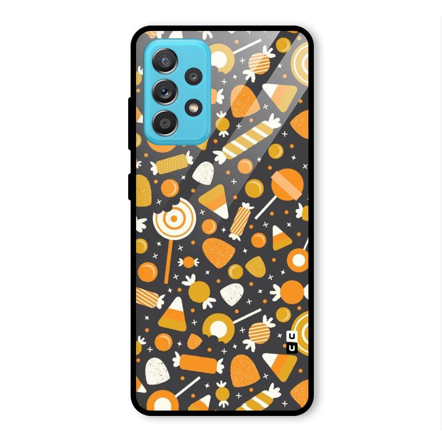 Candies Pattern Glass Back Case for Galaxy A52