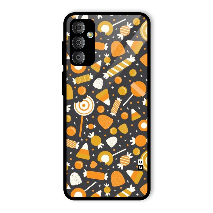 Candies Pattern Glass Back Case for Galaxy F23