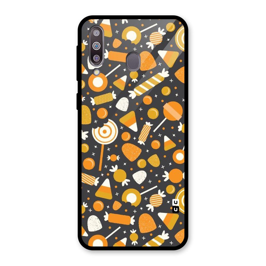 Candies Pattern Glass Back Case for Galaxy M30